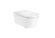 Round Vitreous China Rimless Wall Hung Wc With Horizontal Outlet At