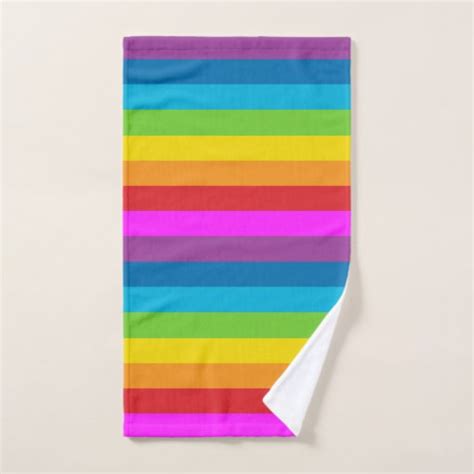 Rainbow Stripes Bath Towel Set Zazzle