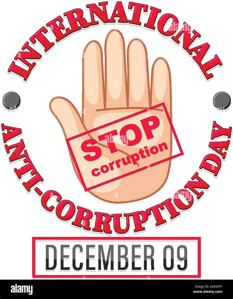 International Anti Corruption Day Poster Design Illustration Stock