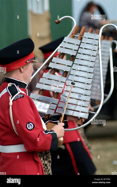 marching girl band playing glockenspiel Stock Photo: 18359558 - Alamy