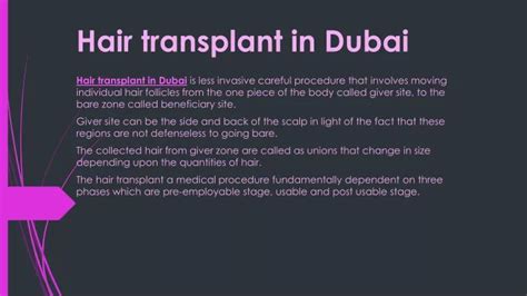 Ppt Hair Transplant In Dubai Powerpoint Presentation Free Download