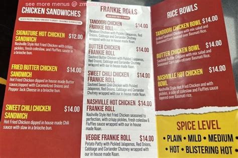 Online Menu Of Fluffies Hot Chicken Frankie Rolls Restaurant Hackensack New Jersey