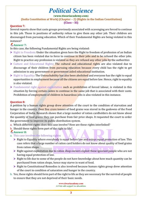 NCERT Solutions For Class 11 Political Science Chapter 2 Rights