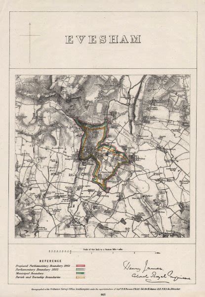 Evesham Boroughtown Plan Boundary Commission Worcestershire James