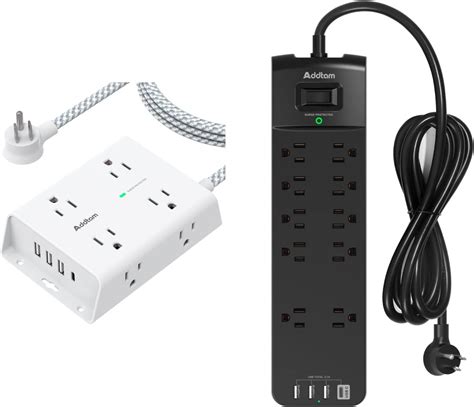 Surge Protector Power Strip 8 Widely Outlets With 4 Usb Ports1 Usb C Outlet