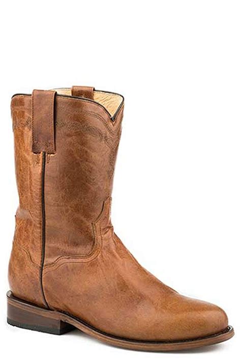 ROPER Boot Round Toe 10" Shaft, Brown | eBay