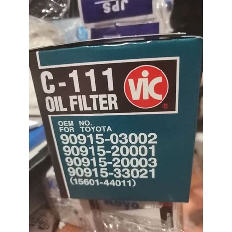 Vic Oil Filter C 111 For Toyota Innova Hilux Fortuner Lazada Ph