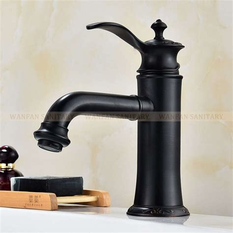 Luxury Bathroom Faucets Oil Rubbed Bronze Color Faucet Brass Bath Basin Mixer Tap With Hot And