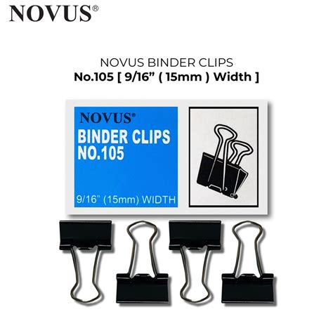 Jual Novus Binder Clips No105 15mm Penjepit Kertas Klip Kertas