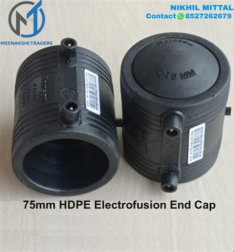 Black Mm Hdpe Electrofusion End Cap For Water Fittings At