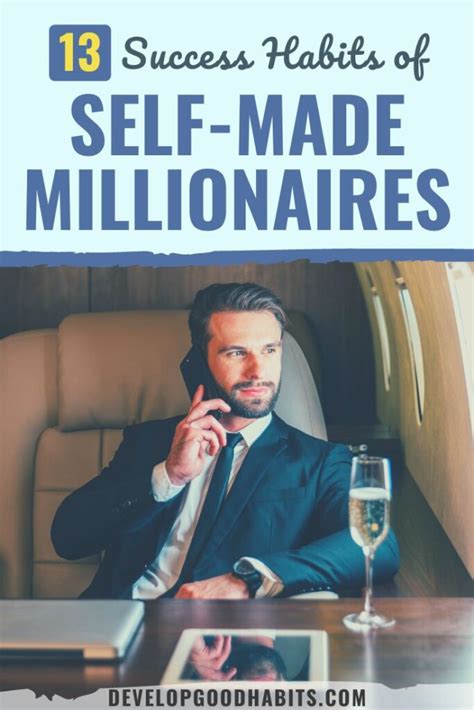 13 Success Habits Of Self Made Millionaires