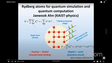 Qscca Day Talk Prof Jaewook Ahn Rydberg Atom Systems For