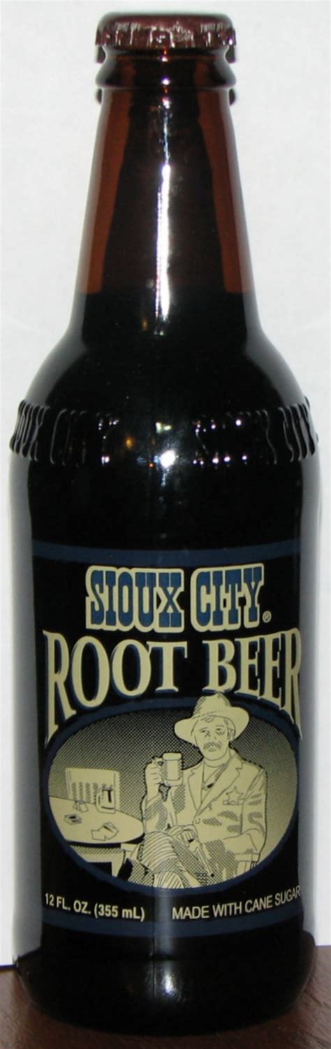 Sioux City Root Beer Made With Cane Sugar Embossed Bottle White Rock Beverage Company