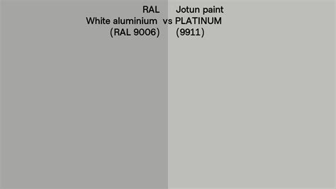 Ral White Aluminium Ral 9006 Vs Jotun Paint Platinum 9911 Side By