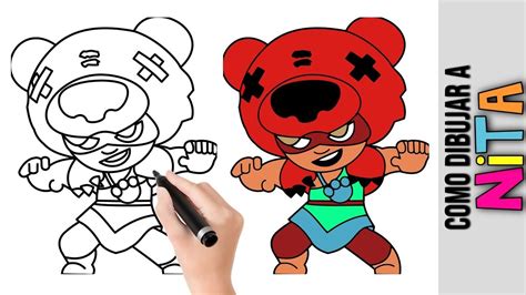 Como Dibujar A Nita De Brawl Stars ★ Dibujos Fáciles Para Dibujar Paso