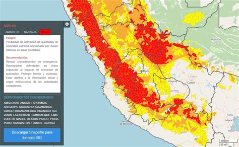 Senamhi On Twitter Quebradas Sierra Y Tumbes Presentan Umbral Rojo