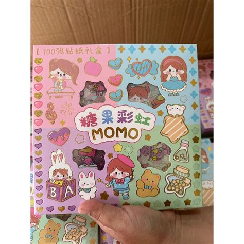 Jual Stiker Momo Rainbow Mix Lembar Dapat Warna Sticker Stiker