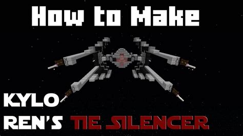 Minecraft How To Make Kylo Ren S Tie Silencer Star Wars The Last Jedi Youtube