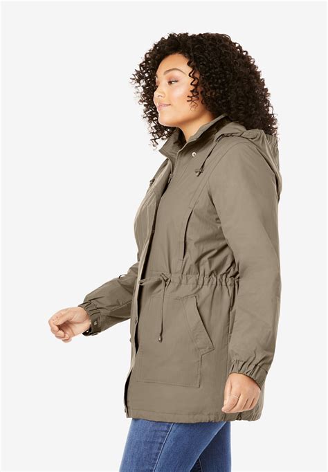 Fleece-Lined Taslon® Anorak | Woman Within