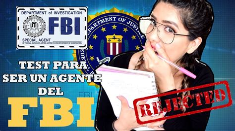 INTENTE PASAR El TEST PARA SER UN AGENTE ESPECIAL DEL FBI YouTube