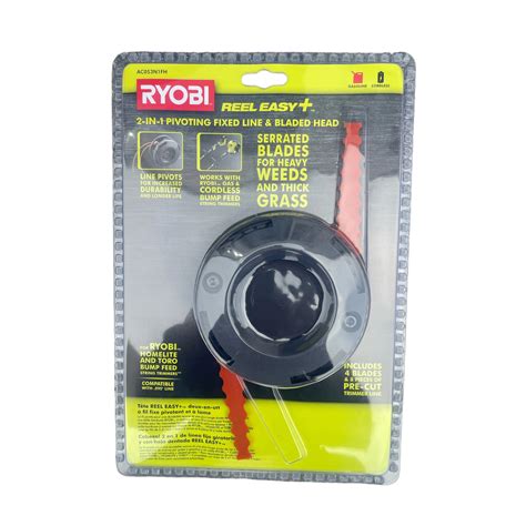 Ryobi Reel Easy In Pivoting Fixed Line And Bladed Head For Bump