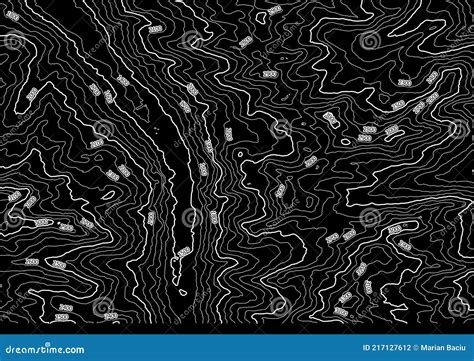 White Topographic Map Circle Logo Concepttopo Map Elevation Lines