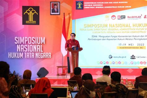 Menkumham Buka Simposium Nasional Hukum Tata Negara Tahun 2022 Bali