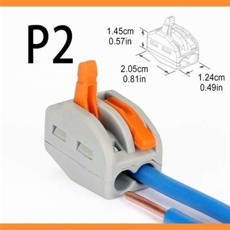 Conector de fio rápido compacto universal de 2 3 4 5 vias 50PCS em