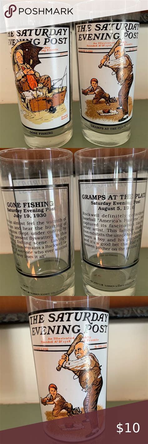 Norman Rockwell Collectible Glasses Arbys Jim Rice Rita