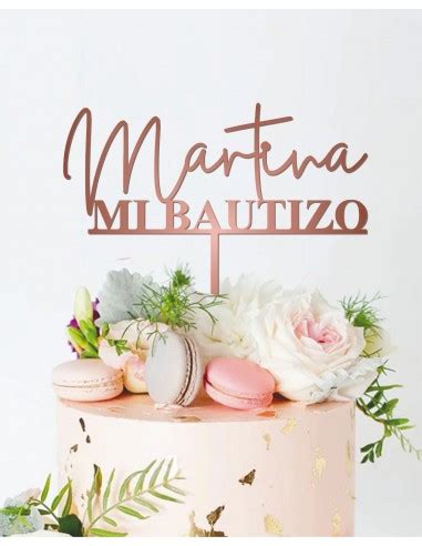 Comprar Topper Tarta Mi Bautizo Con Nombre Personalizado