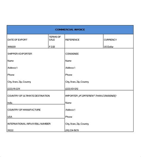 38+ Commercial Invoice Templates - Word, Excel, PDF,AI