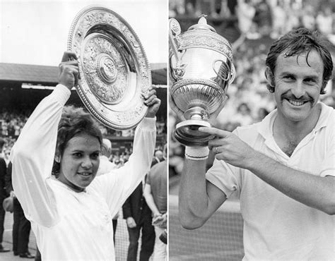 Australian tennis players Evonne Goolagong and John Newcombe pose with ...