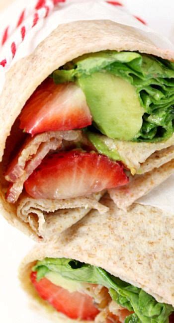 Bacon Avocado And Strawberry Wraps Recipe Avocado Recipes Bacon Avocado Best Sandwich Recipes