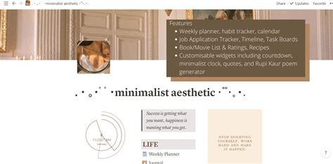 Minimalist Aesthetic Dashboard Notion Everything