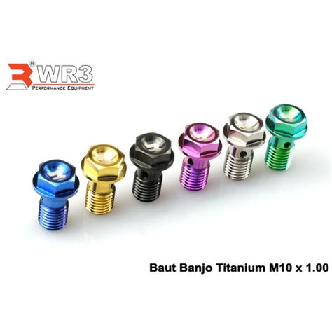 Jual Baut Banjo Single Wr Titanium Drat Kasar Halus For Kaliper