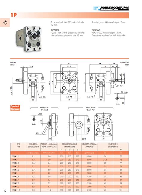 Marzocchi P K P Hydraulic Gear Pump