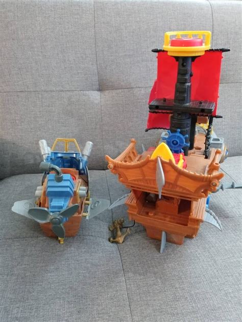 Toys And Games Imaginext Pirate Shark Pirate Ship And Submarine Set Of 2