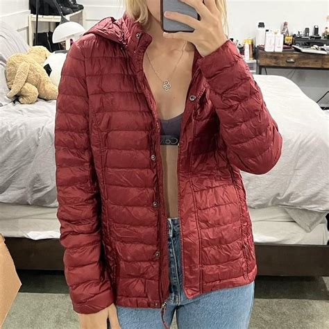 32 Degrees Womens Burgundy And Red Jacket Depop