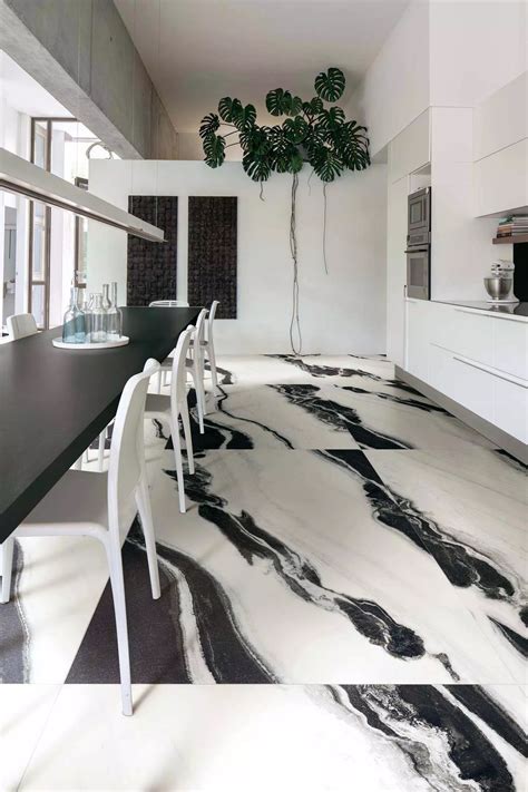 Black And White Marble Floor