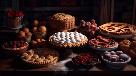 Premium Ai Image The Smell Of Freshly Baked Pies And Desserts