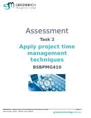 Assessment Task 2 BSBPMG410 Docx 1 Converted Docx Assessment Task 2