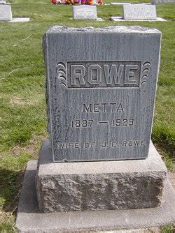 Metta Pace Rowe 1887 1929 Mémorial Find a Grave