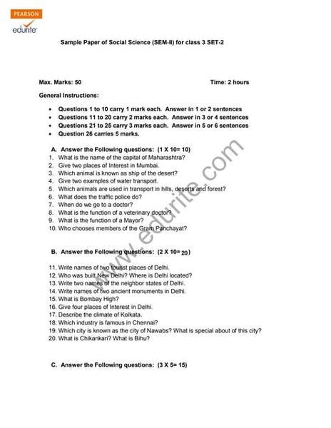 Class 3 Cbse Maths Sample Paper Term 2 Model 1