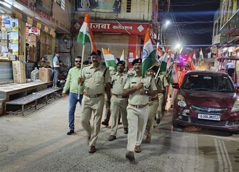 Police Department Took Out A Tricolor Rally Under Har Ghar Tiranga