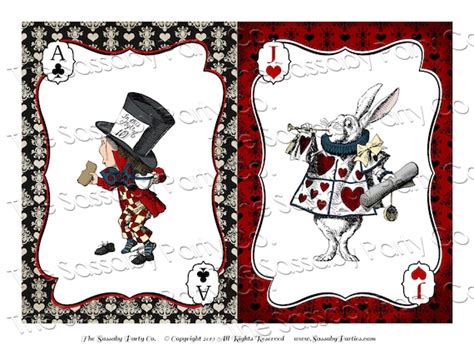 Queen Of Hearts Playing Card Alice In Wonderland