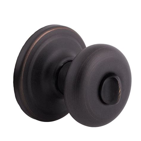 Kwikset Hancock Venetian Bronze Privacy Bed Bath Door Knob With Lock