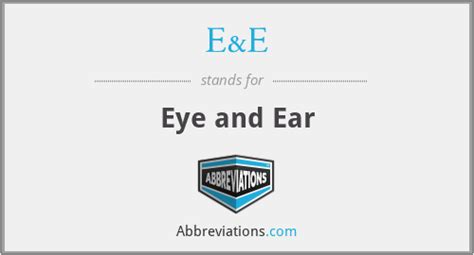 What Is The Abbreviation For Eye And Ear