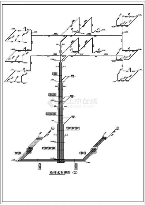 某地长312米 宽111米 1车库51阁楼层住宅楼给排水设计cad图居住建筑土木在线