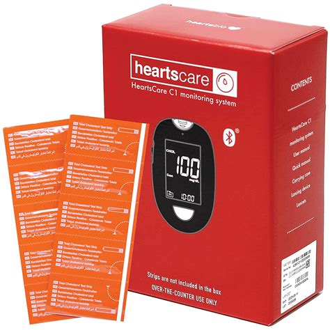 Heartscare C1 Total Cholesterol Test Kit At Home With 10 Strips