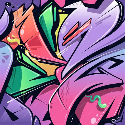 Premium Vector Wild Style Graffiti Seamless Pattern